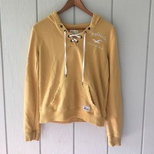 Mustard Hollister Hoodie: S